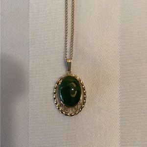 Vintage Jade Pendant - 12k Gold-Filled